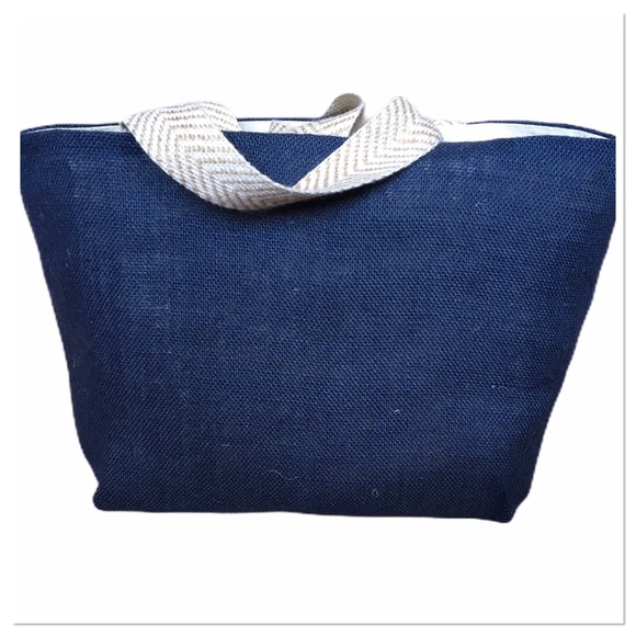 The Nantucket Mid-Sized Tote Navy & Green - Picture 4 of 4